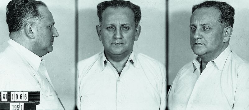 Vězeňská fotografie Bedřicha Reicina po jeho zatčení v únoru 1951.
