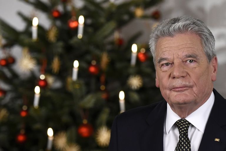 Německý prezident Joachim Gauck během vánočního poselství