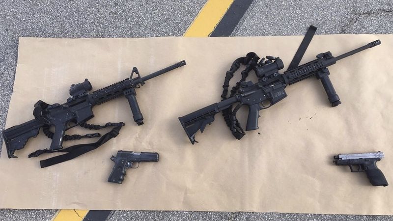 Zbraně zabavené po střelbě v San Bernardinu