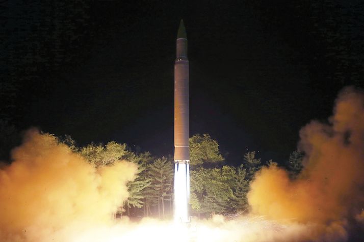 Start severokorejské balistické rakety Hwasong-14