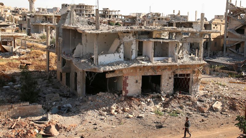 Válkou zničené město Dará na jihozápadě Sýrie