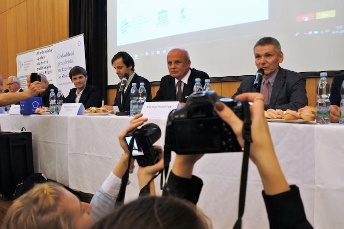 Debata prezidentských kandidátů v Plzni