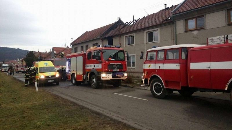 Zásah hasičů a záchranářů v Čechách pod Kosířem