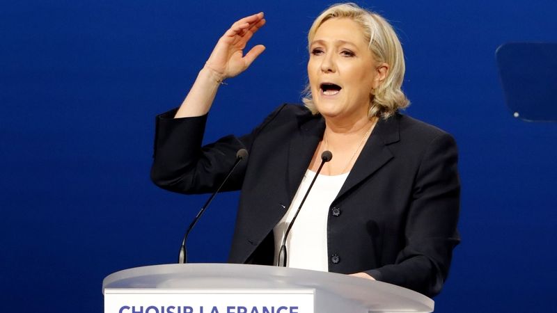 Marine Le Penová během předvolební kampaně