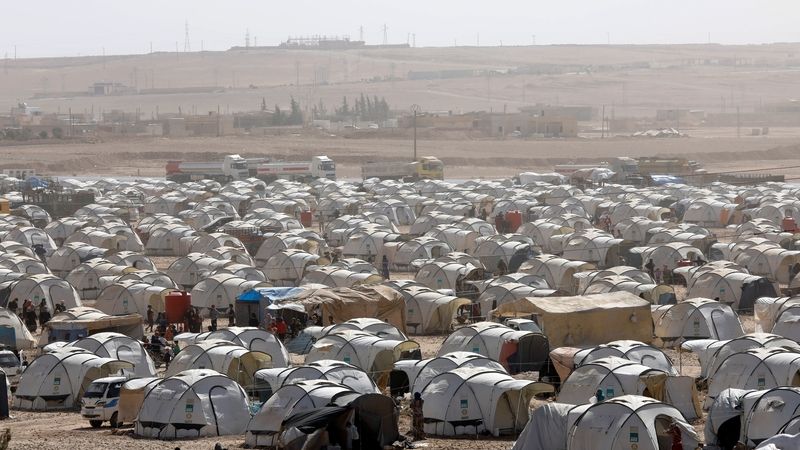 Uprchlický tábor u syrského města Ajn Isá 