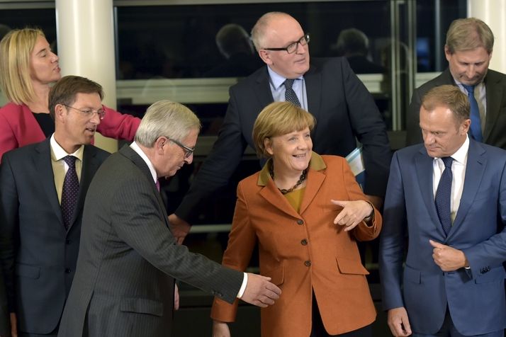 Evropští lídři po jednání v Bruselu. 
