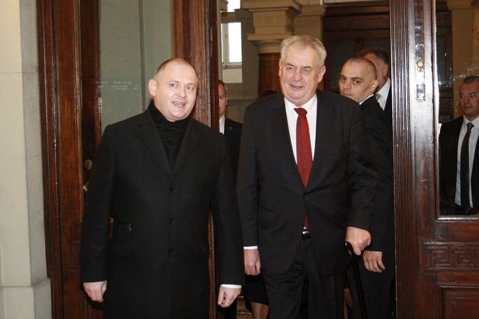 Prezident Miloš Zeman s jihomoravským hejtmanem Michalem Haškem