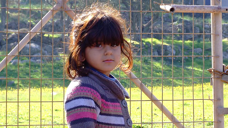 Dítě na ostrově Lesbos
