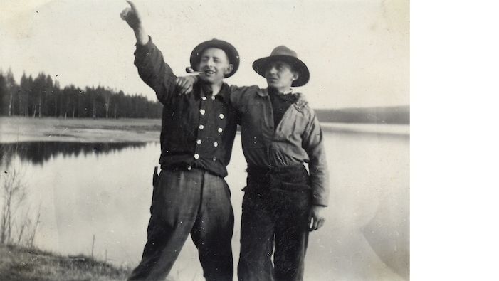 Jerry Packard (vlevo) s kamarádem na Padrťských rybnících v Brdech