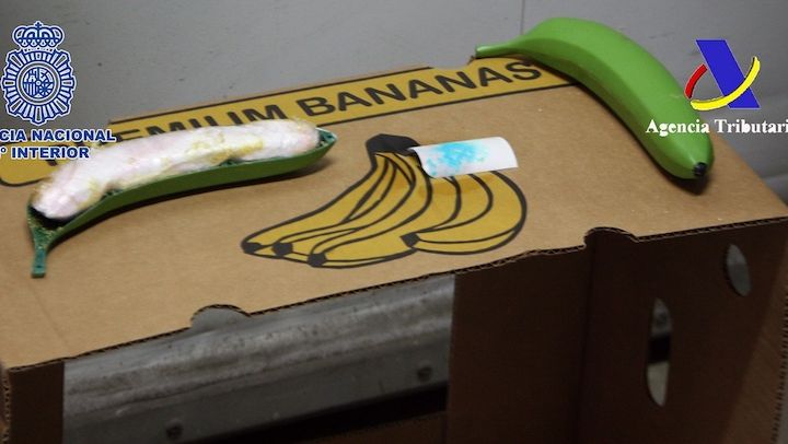 Falešné banány ukrývající kokain