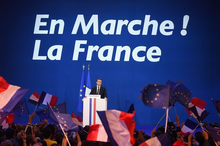 Vítězný projev Emmanuela Macrona po francouzských prezidentských volbách