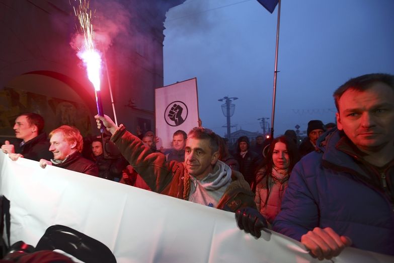 Demonstrace v Minsku proti Lukašenkovu dekretu