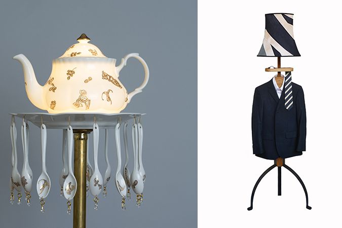 Lampa může posloužit i jako stylový příborník nebo praktický věšák na oblečení.