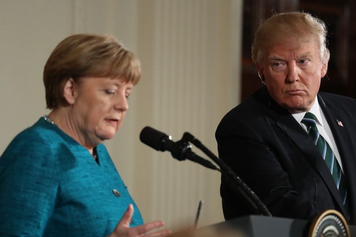 Donald Trump a Angela Merkelová