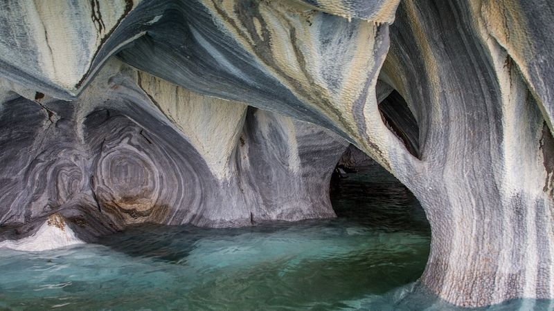 Mramorová jeskyně v Chile