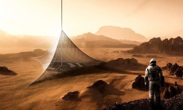 Geneze mrakodrapu na Marsu (Genesis Mars Skyscraper) navrhli španělé Arturo Emilio Garrido Ontiveros, Andrés Pastrana Bonillo, Judit Pinach Martíová a Alex Tintea. Jejich projekt zkoumá možnosti výstavby obydlí na rudé planetě.