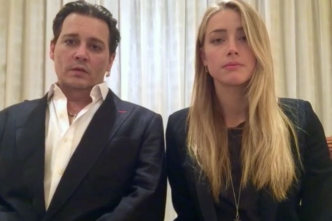 Amber Heardová a Johnny Depp se veřejně omluvili prostřednictvím videa.