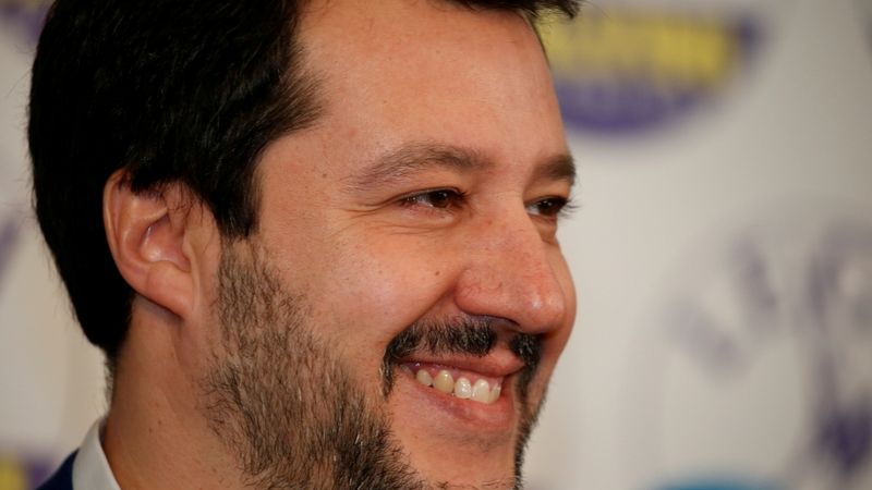 Vůdce Ligy severu Matteo Salvini 