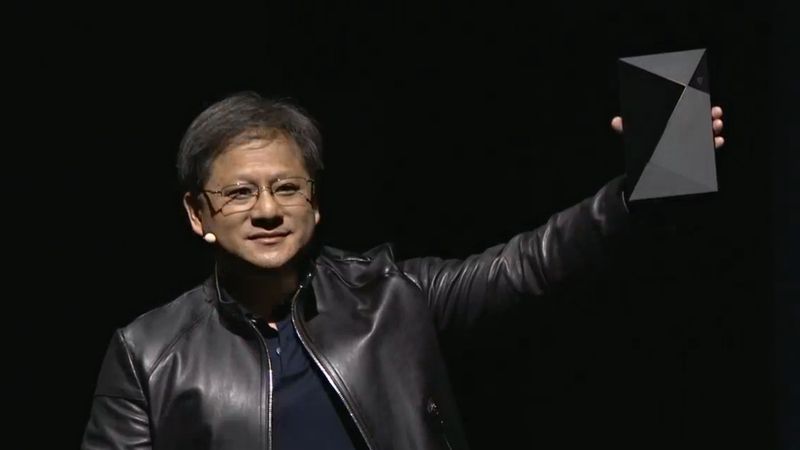 Šéf společnosti Nvidia Jen-Hsun Huang s konzolí Shield