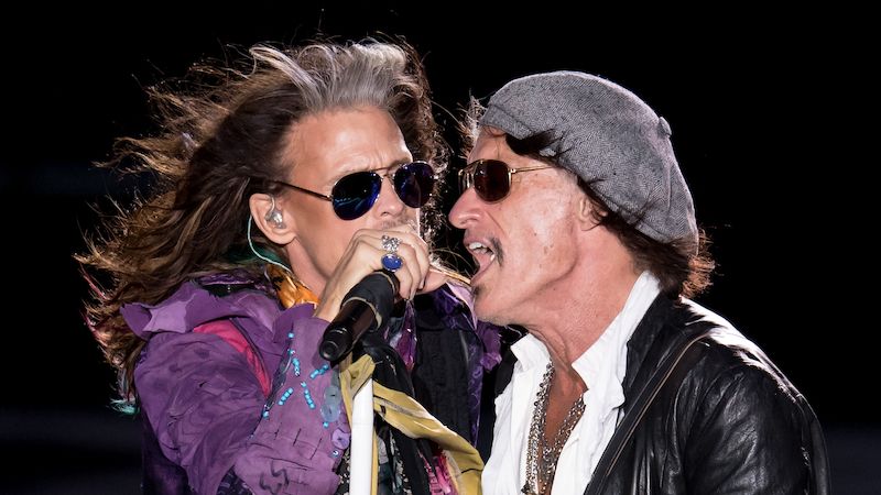 Zásadní persony Aerosmith Steven Tyler a Joe Perry.
