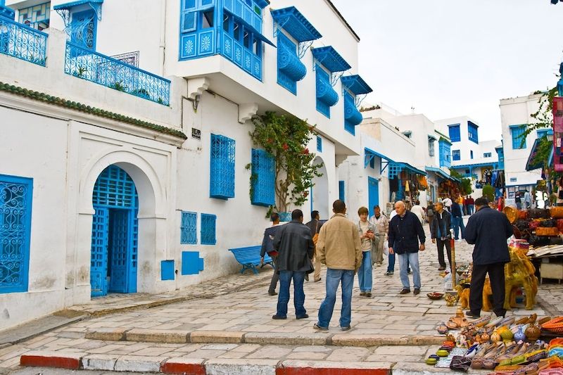 Malebné Sidi Bou Said leží co by kamenem dohodil od hlavního města Tuniska. 