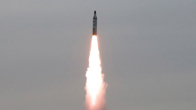 Severokorejská balistická raketa. Ilustrační foto 