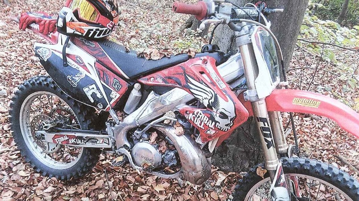 Snímek kradené motorky značky Honda.