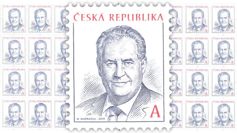 Nová známka s prezidentem Milošem Zemanem 