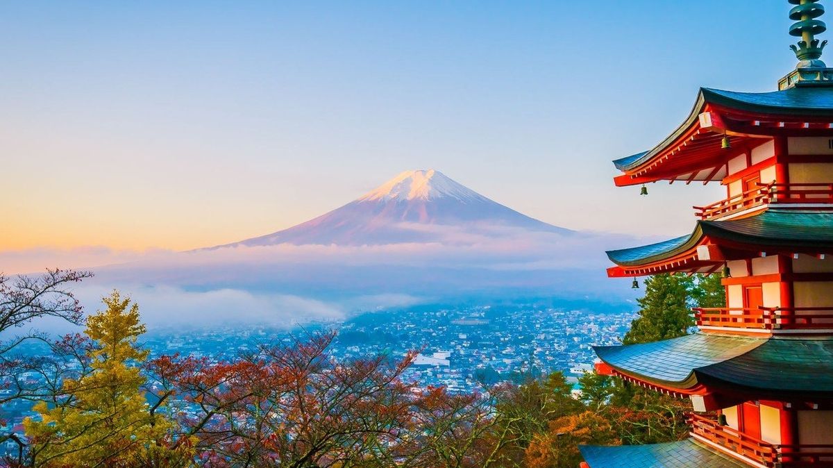 Hora Fudži je jedním ze symbolů Japonska. 