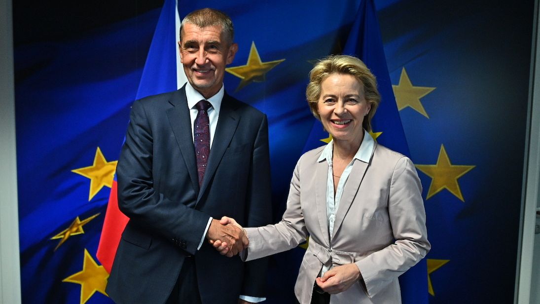 Premiér Andrej Babiš a předsedkyně EK Ursula von der Leyenová