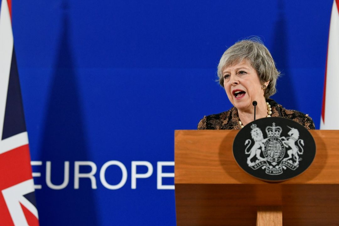 Britská premiérka Theresa Mayová na summitu EU 