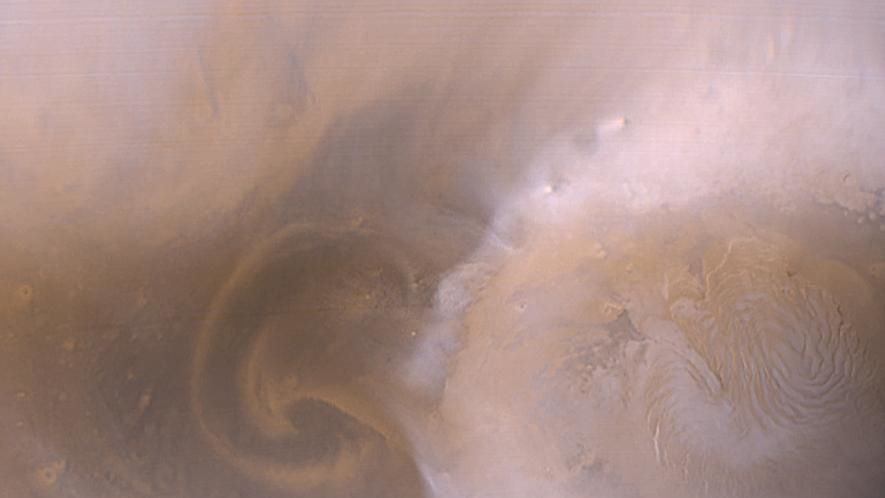 Bouře na Marsu (výřez).