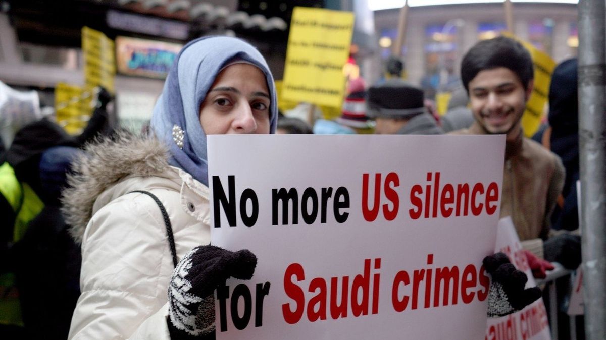 Protest pro saúdskému režimu v USA