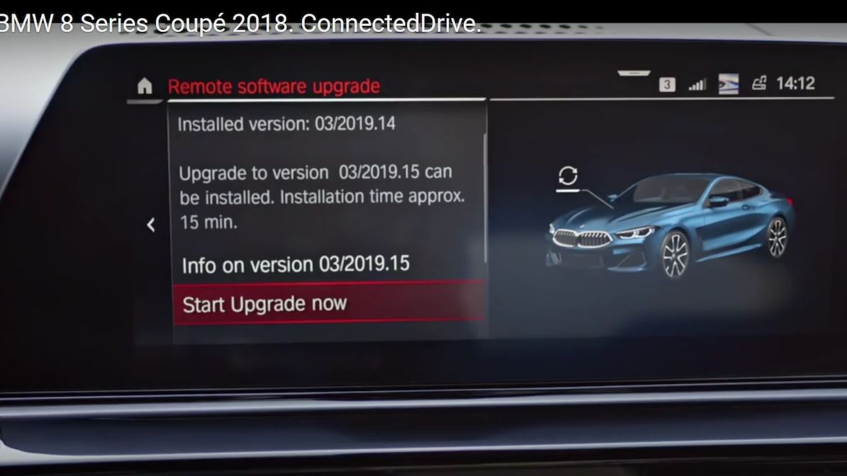 BMW u řady 8 umožňuje softwarové aktualizace systému