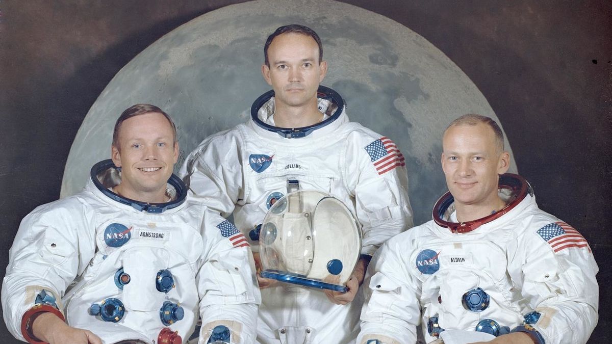 Posádka Apolla 11. zleva Armstrong, Collins a Aldrin 