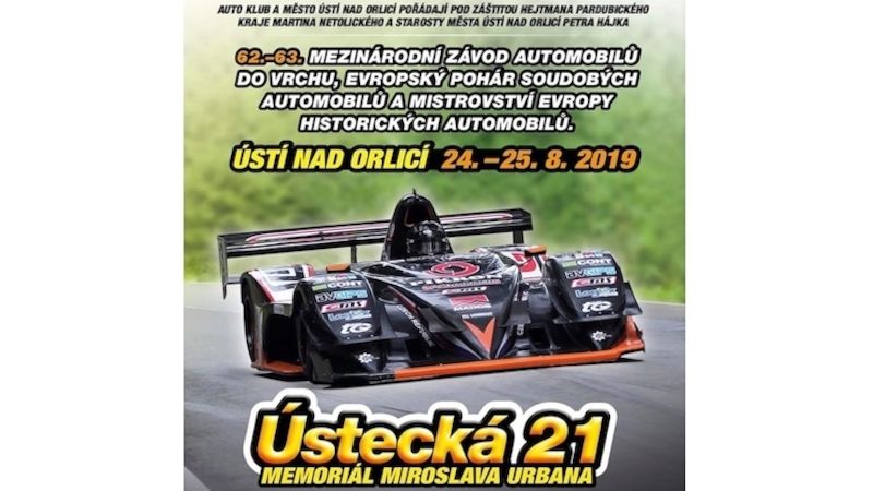 Informační plakát významné sportovní události města Ústí nad Orlicí.
