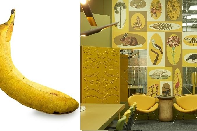 Banánově žlutá barva na sebe v interiéru rozhodně strhne pozornost. 