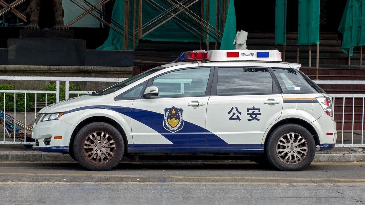Auto čínské policie (ilustrační foto)