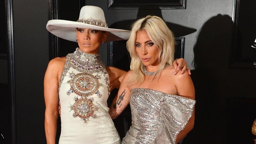 Zpěvačky Jennifer Lopezová a Lady Gaga