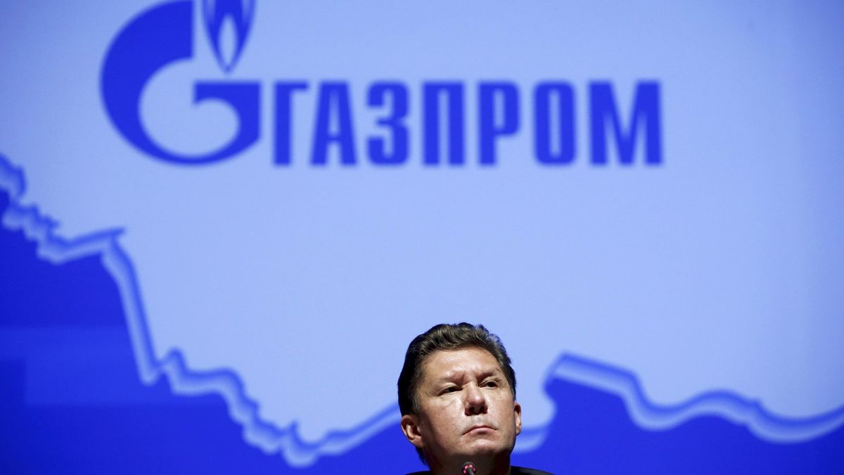 Šéf Gazpromu Alexej Miller na valné hromadě firmy v Moskvě.