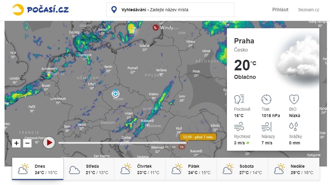 Počasí.cz má novou podobu