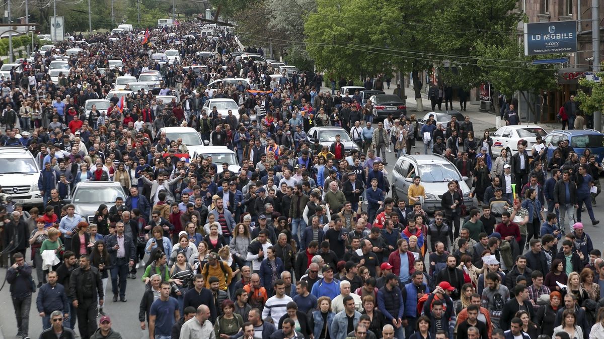 Demonstrace v Jerevanu