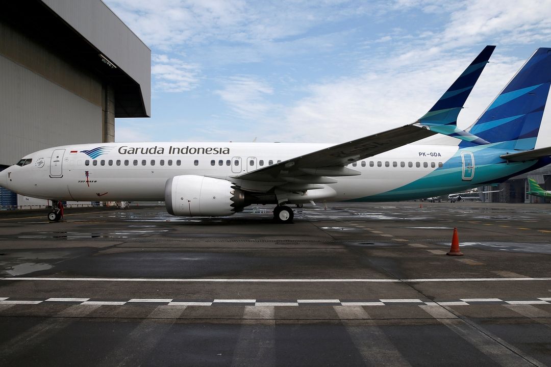 Jediný Boeing 737 aerolinek Garuda Indonesia