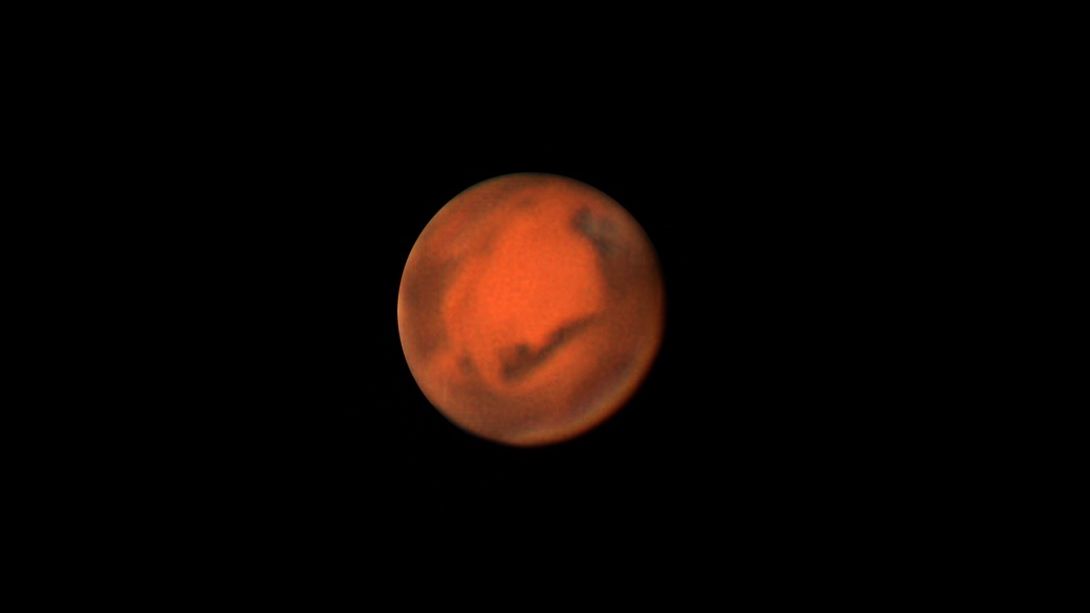 Planeta Mars v dalekohledu ze Země