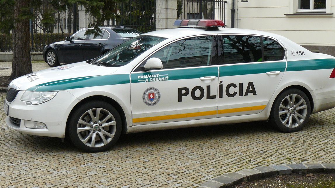 Vůz slovenské policie. Ilustrační foto