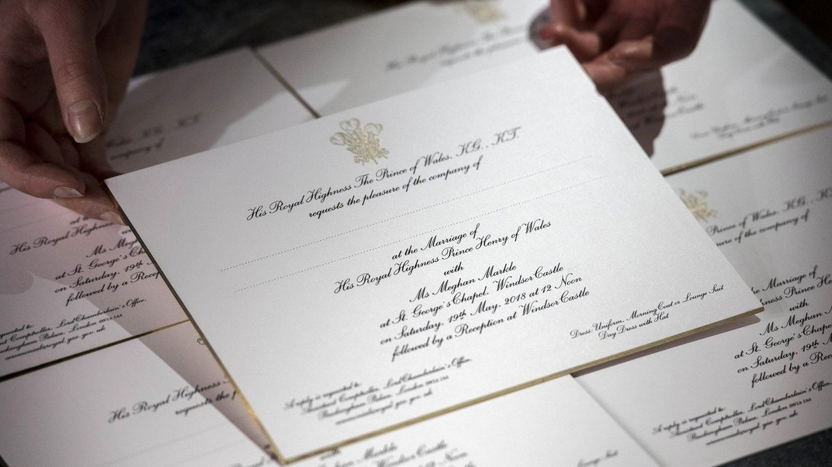 Svatební oznámení prince Harryho a americké herečky Meghan Markleové