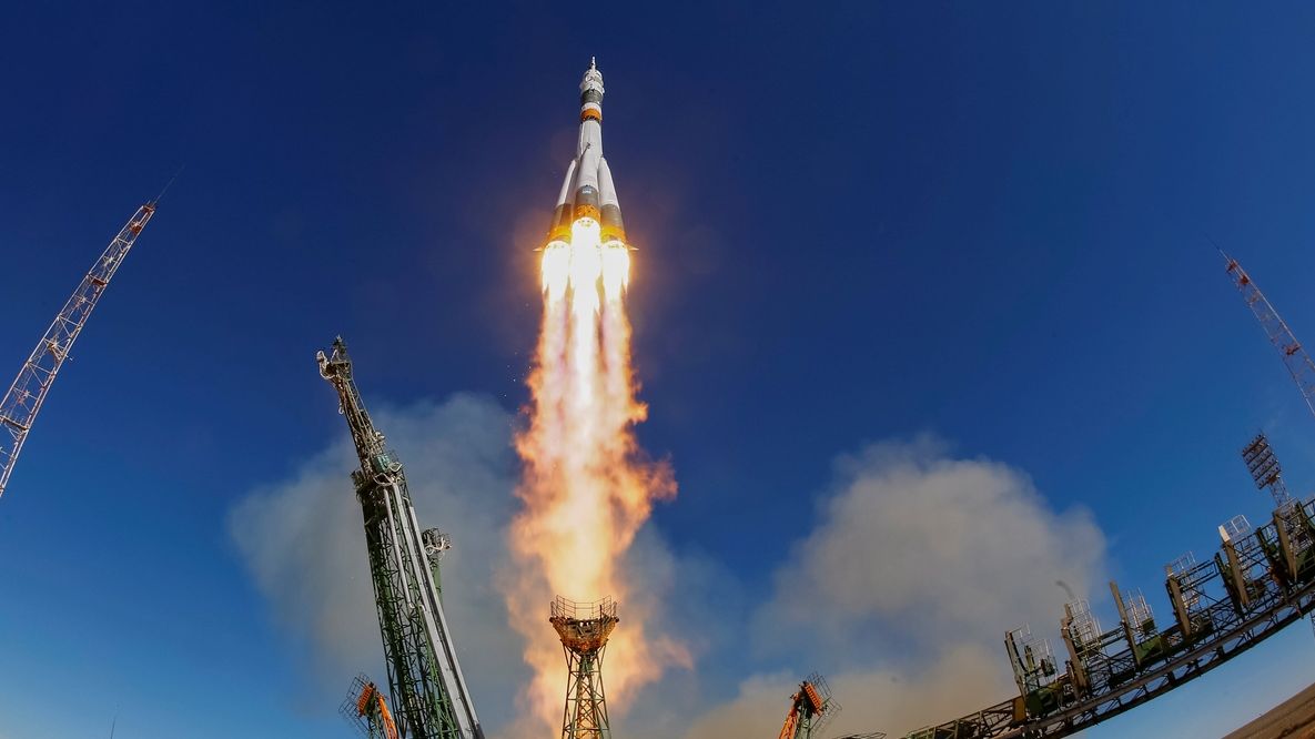 Start rakety Sojuz, ilustrační foto.