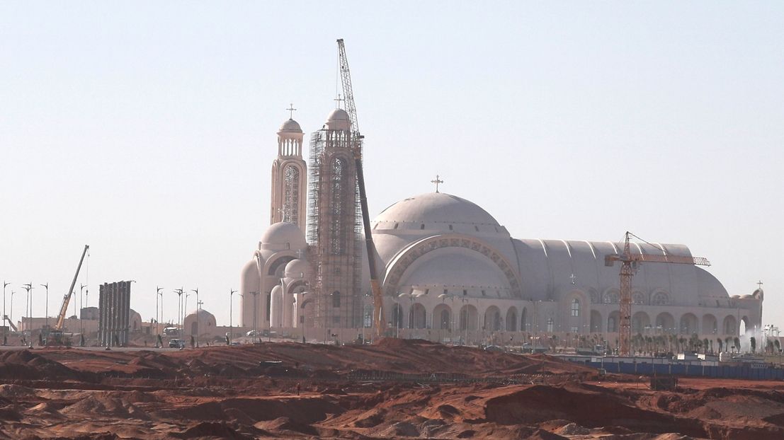 Nová koptská katedrála Zrození Krista nedaleko Káhiry.