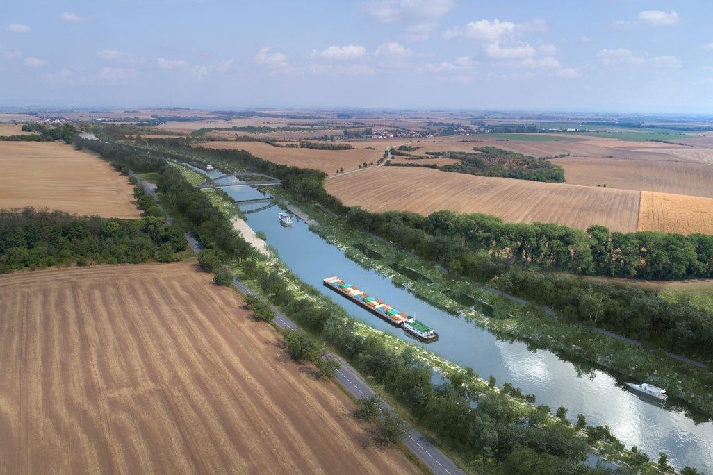 Vizualizace vodního koridoru Dunaj – Odra – Labe