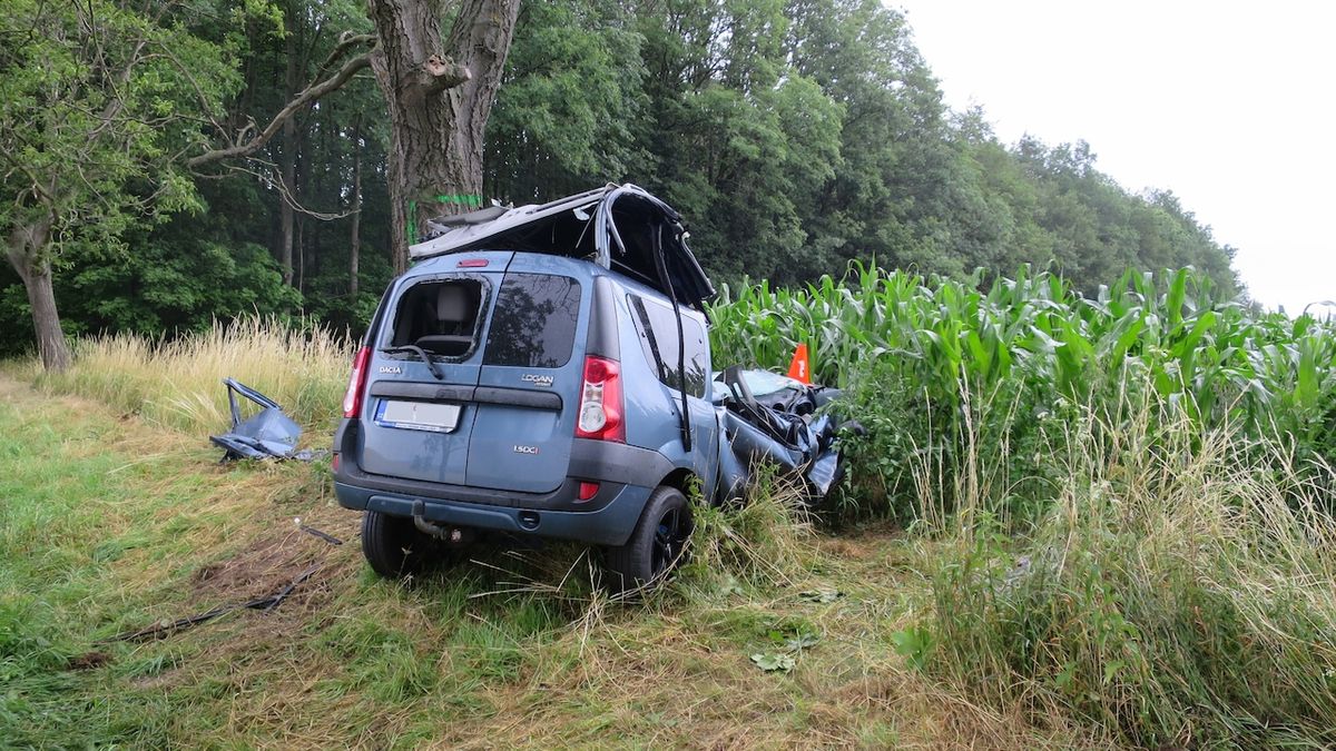 Šestatřicetiletá řidička zemřela po nárazu vozu do stromu u silnice na Kroměřížsku.